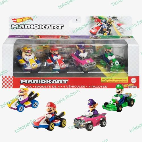 Promo Hotwheels Hot Wheels Mario Kart Pack Wario Mario Waluigi Luigi Cicil X Jakarta
