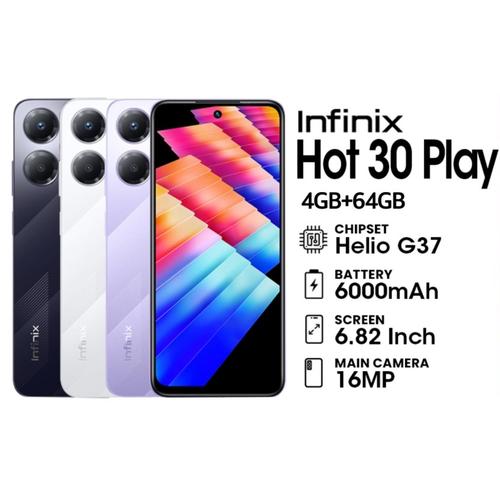 Jual INFINIX HOT 30 PLAY RAM 4 64 GB GARANSI RESMI BISA GOPAYLATER Kota Surabaya Zhncell