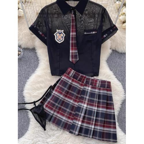 Jual Lingerie Cosplay Siswa Seragam Rok Mini Set Baju Cosplay A Jakarta Utara Violetfire