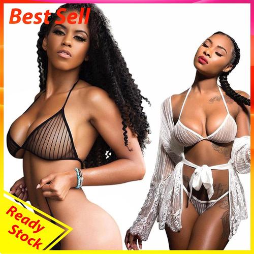Jual Pcs Women Sexy Lingerie Set Halter Bra Sexy G String Transparent