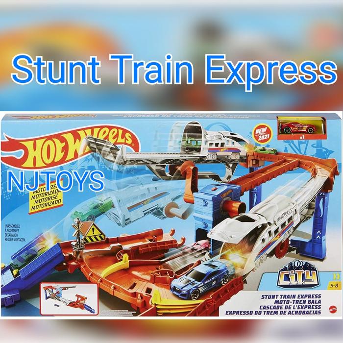 Jual Hot Wheels Track Stunt Train Express Trackset Mainan Mobil Dan Kereta Jakarta Barat N J