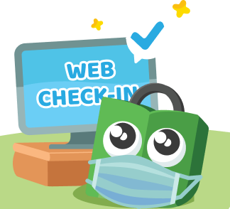 Gunakan web check-in untuk mengurangi kontak fisik