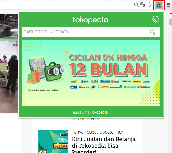 extention google chrome cek tokopedia