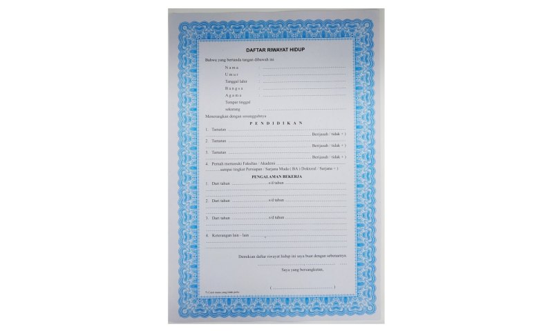Surat Riwayat Hidup dengan Format