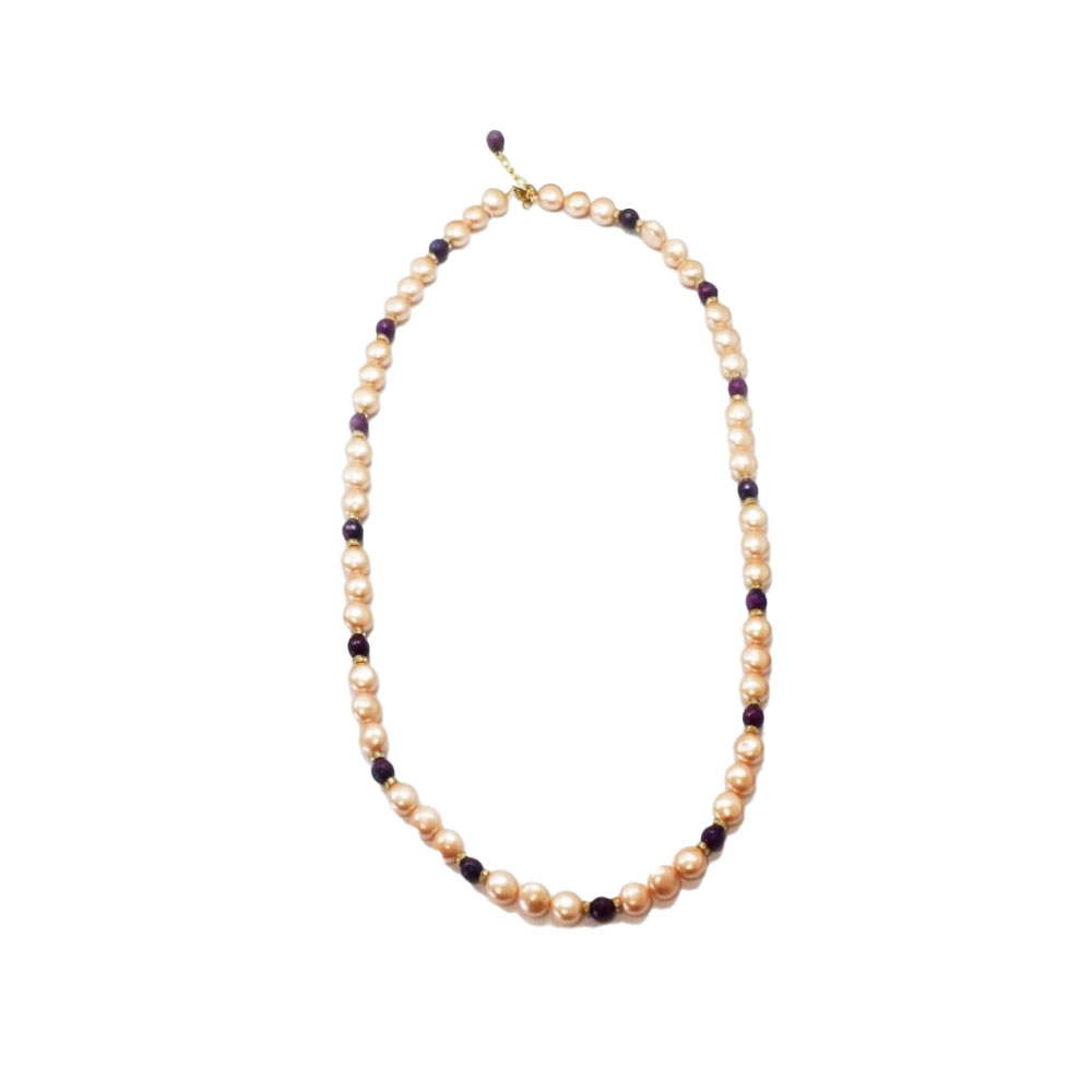 4 Torenda Kalung Wanita Alyssum Krem Ungu