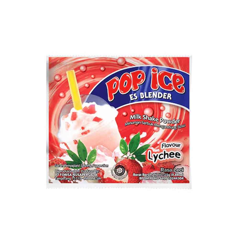 4 Pop Ice Milk Shake Powder Rasa Leci