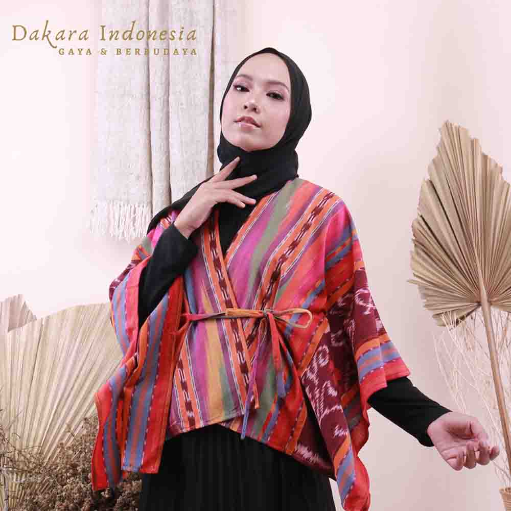 6 Dakara Outer Kimono Etnik Tenun Ikat Adriana