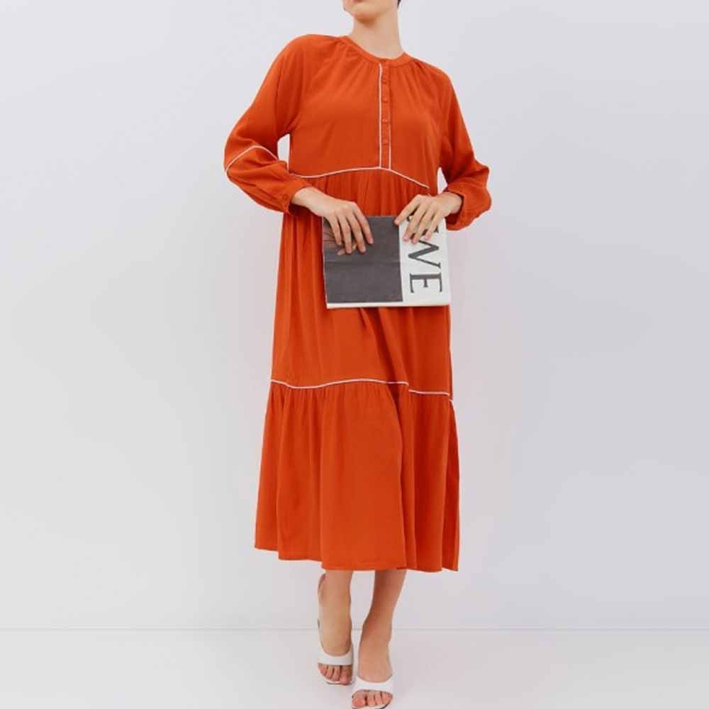 3 Osella Puffy Long Sleeve Maxi Dress