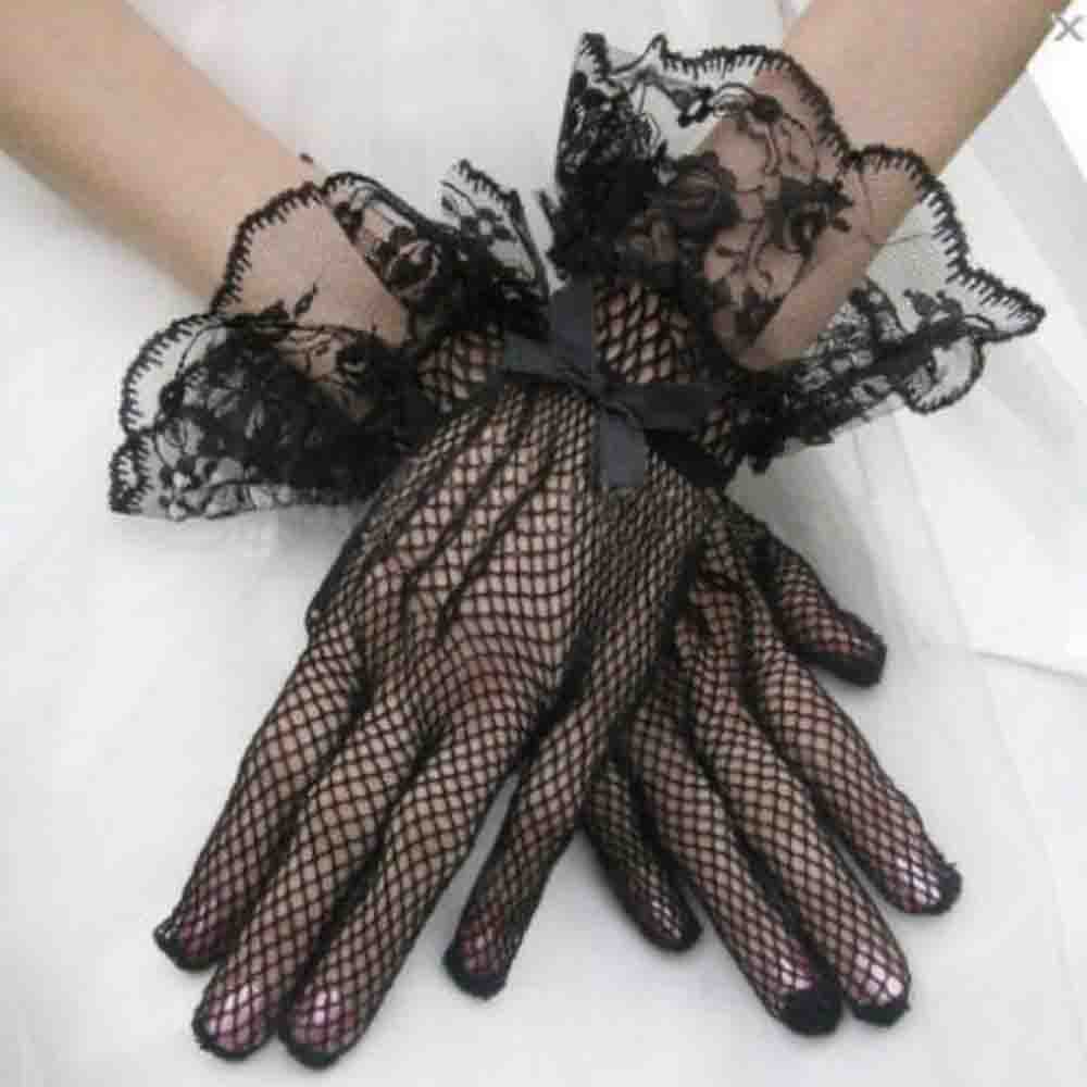1 Sarung Tangan Hitam Lace