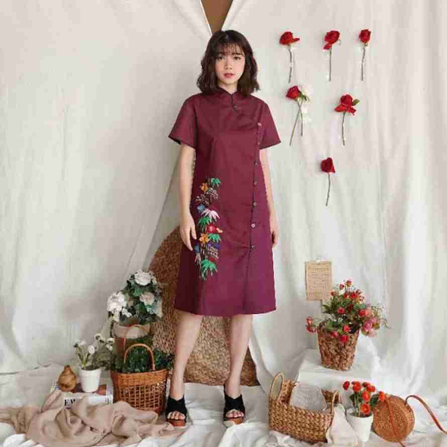 8 Cheongsam Bordir Katun