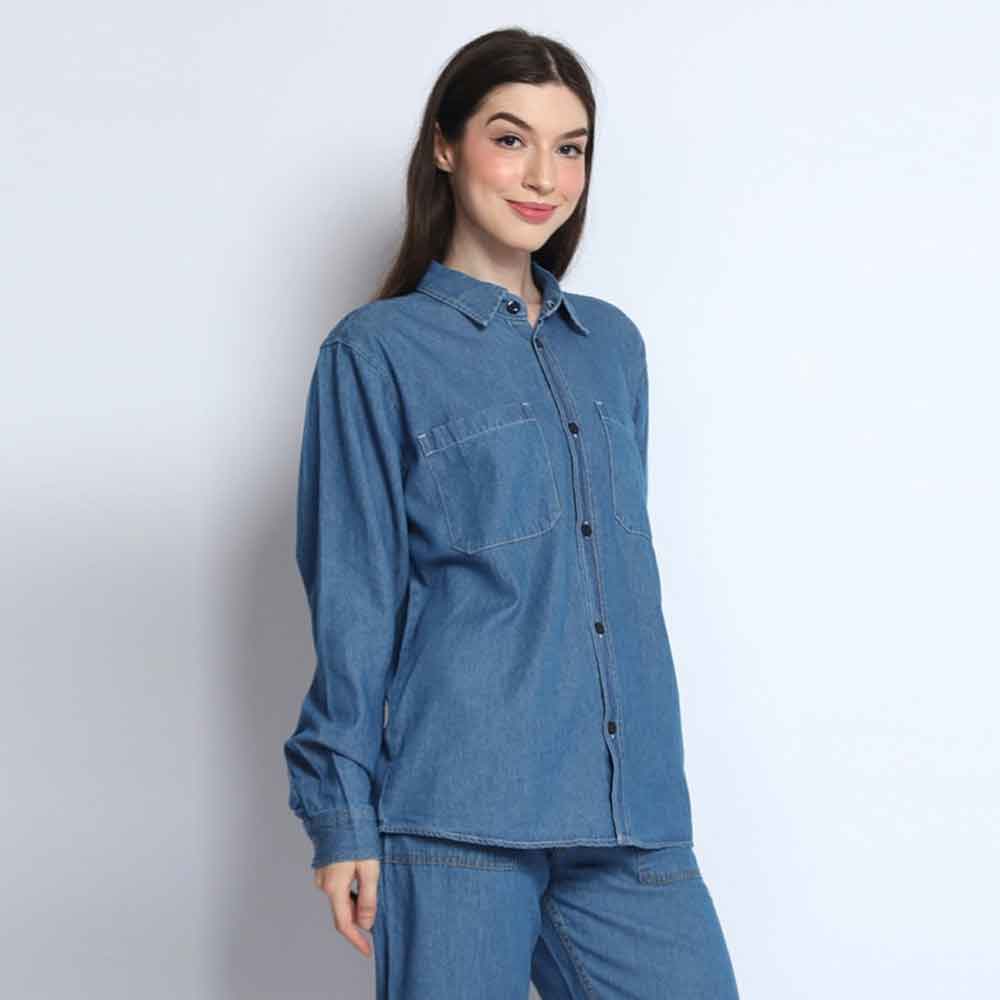 2 2nd RED Kemeja Denim Skena