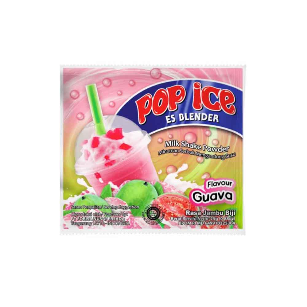 1 Pop Ice Milk Shake Powder Rasa Jambu Biji