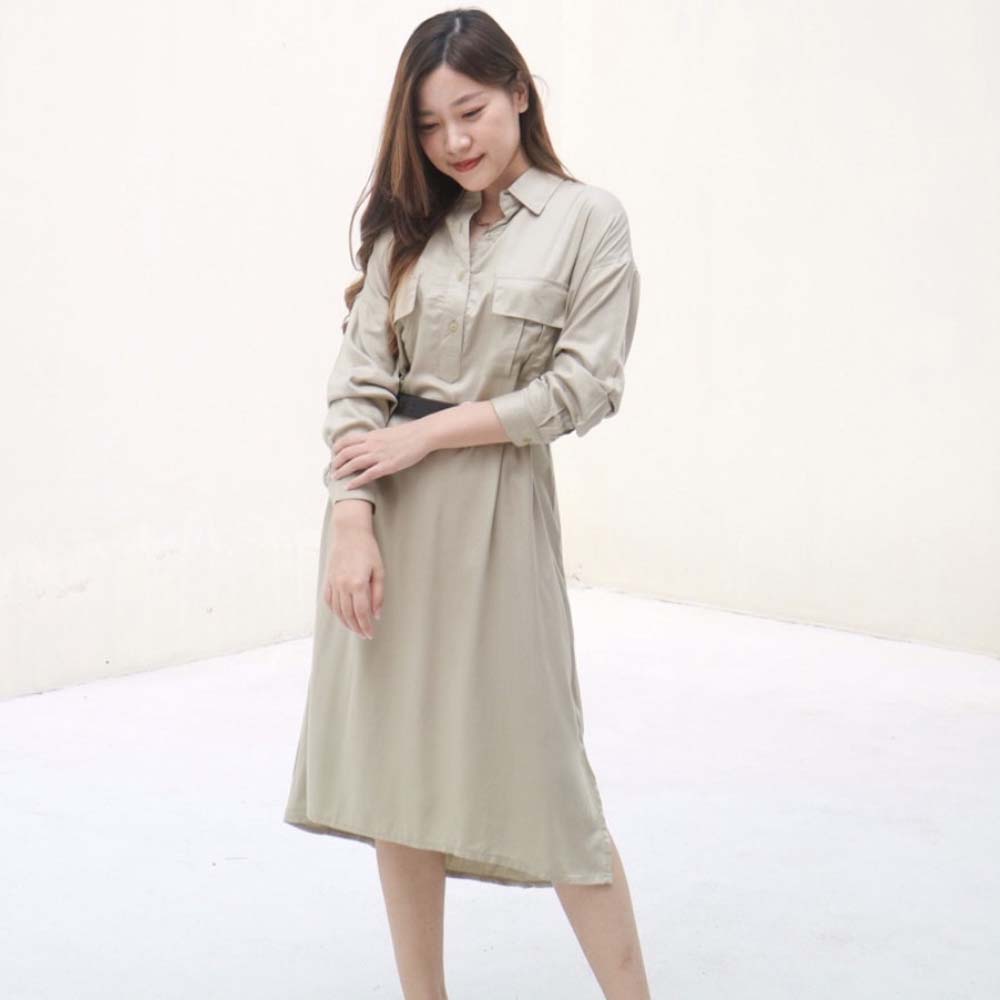 1 MSMO Julie Midi Rayon Dress