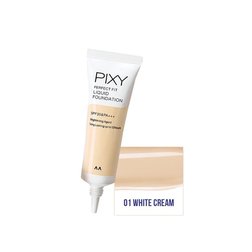 3 PIXY Perfect Fit Liquid Foundation 01 White Cream