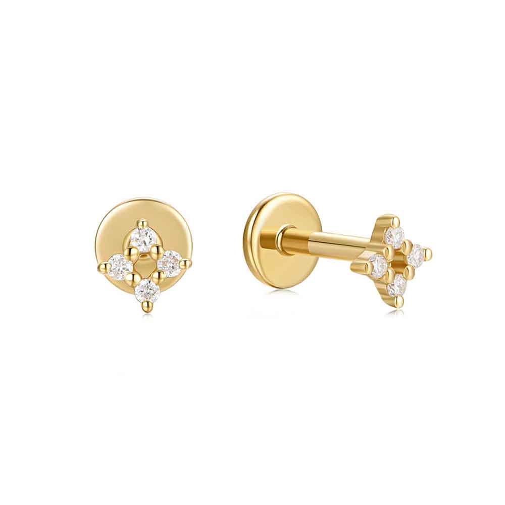 2 Isago Micro Clover Single Studs