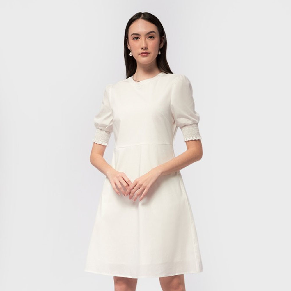 9 Executive Puff Sleeves Mini Dress