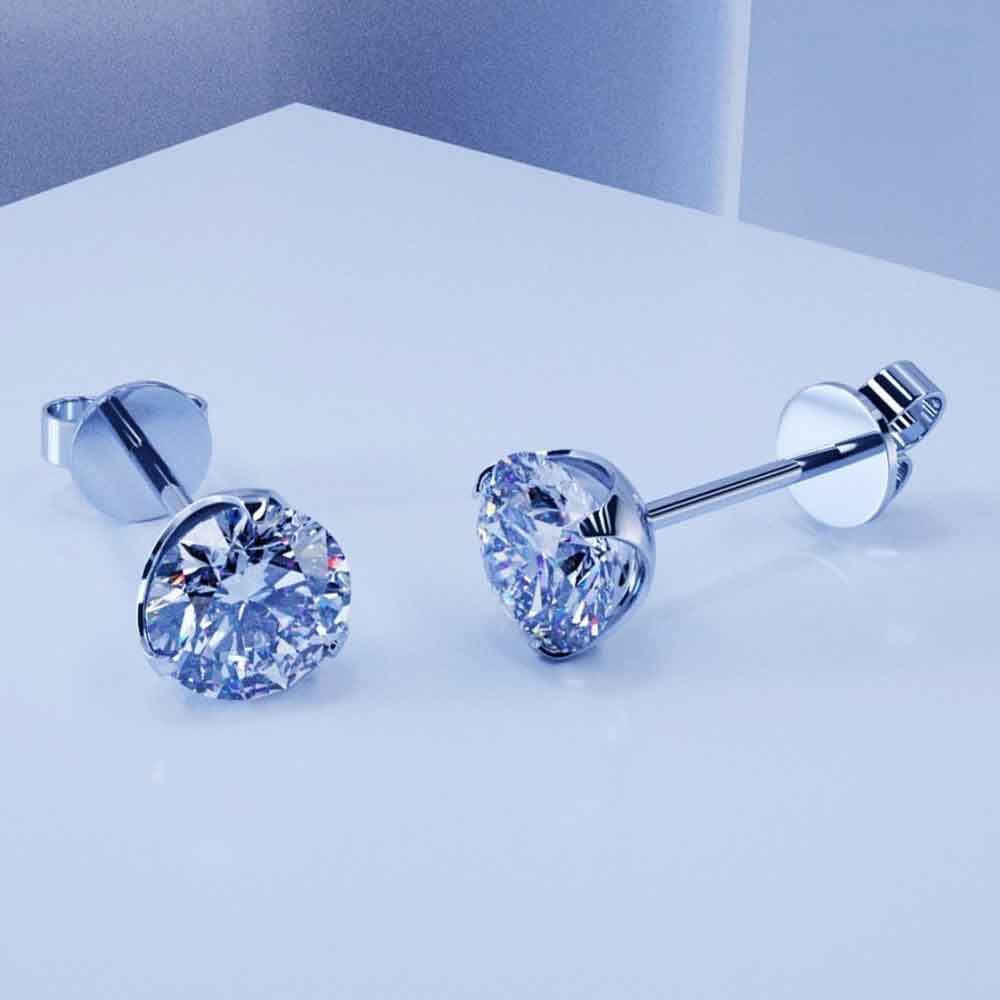 3 RoyStone Anting Moissanite Simple Stud
