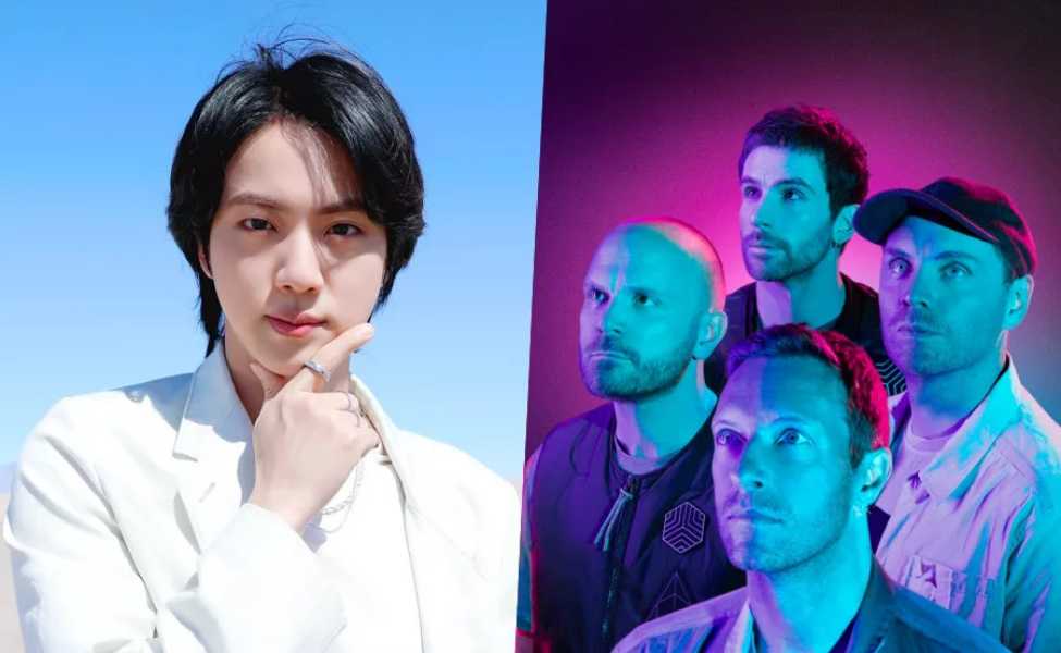 Potret Jin BTS dan Coldplay.