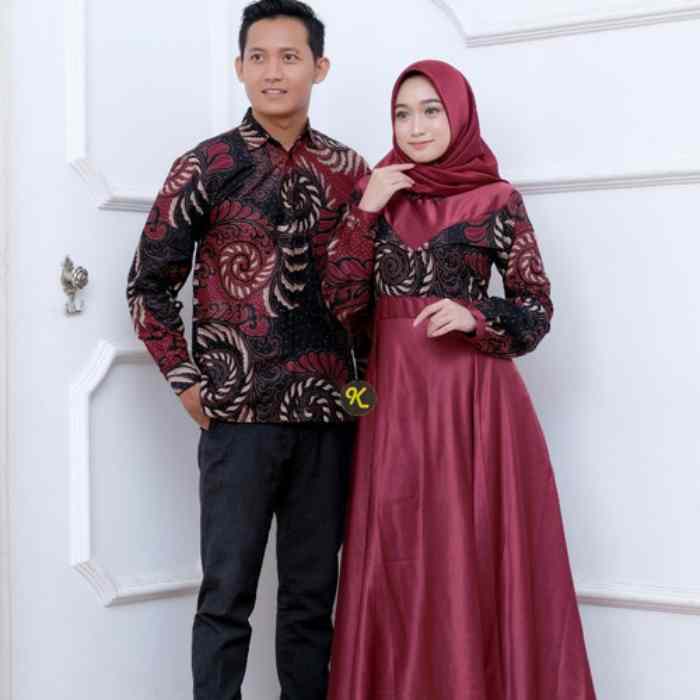 model Gamis Batik satin