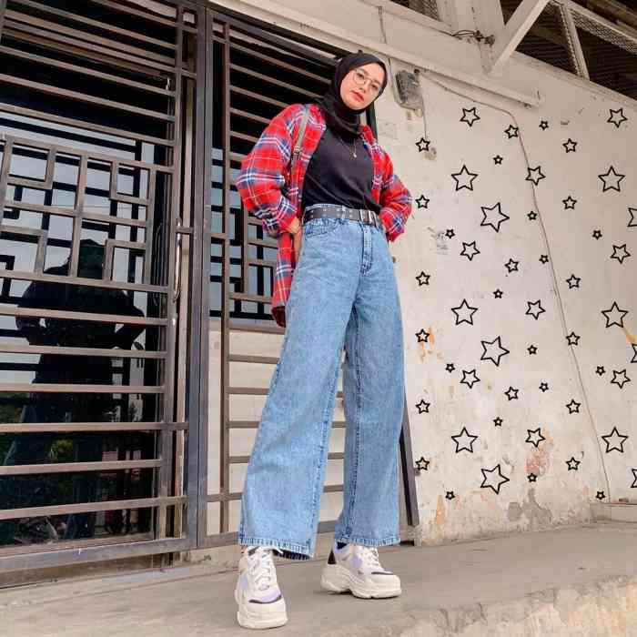 Plaid Flanel Kombinasi Merah Biru