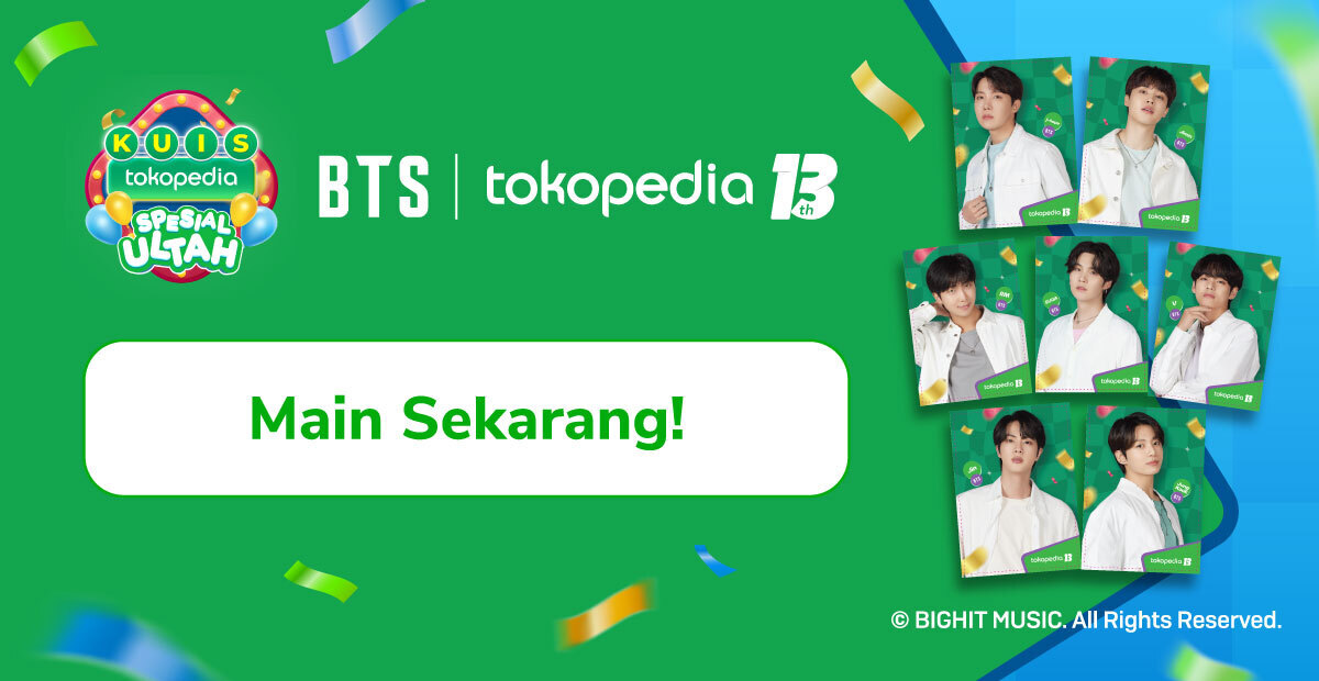 kuis tokopedia spesial ultah hadiah postcard bts