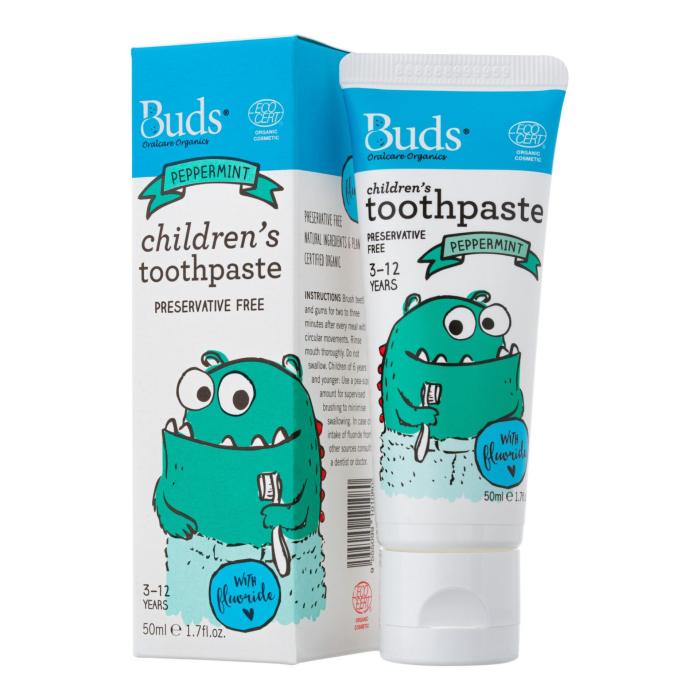 Buds Organic Toothpaste with Fluoride