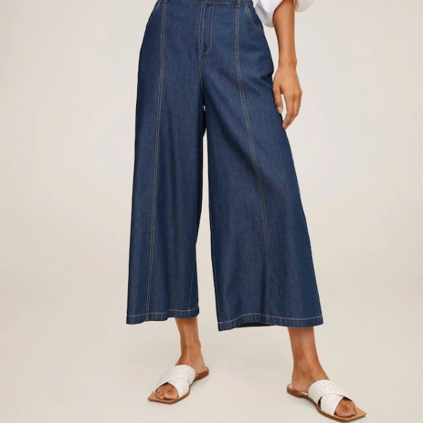 Celana Kulot Jeans High Waist