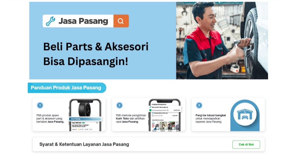 jasa pasang otomotif tokopedia