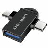 Gambar LOG ON OTG USB 2 IN 1 MICRO USB & USB TYPE-C LO-OT09 USB 3.0 ZyncAlloy - Black dari Log-on Official Store Jakarta Barat 1 Tokopedia