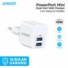 Gambar Wall Charger Anker Powerport Mini Dual Port White - A2620 dari Anker Indonesia Jakarta Utara 1 Tokopedia