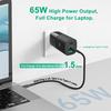 Gambar Zola Power Cube Charger GaN 65W fast charger QC 4.0 PD 3.0 PPS FCP SCP - Hitam dari Zola Indonesia Jakarta Pusat 4 Tokopedia