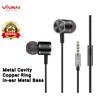 Gambar Headset Earphone Vivan Q11s in-ear Metal Bass Ergonomic Design - Hitam dari MG cell Kota Tangerang 1 Tokopedia