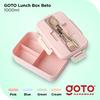 Gambar Goto Beto Kotak Tempat Makan Lunch Box Set Free Sendok Garpu - Biru dari GOTO Hardware Kota Tangerang 4 Tokopedia