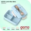 Gambar Goto Beto Kotak Tempat Makan Lunch Box Set Free Sendok Garpu - Biru dari GOTO Hardware Kota Tangerang 3 Tokopedia