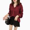 Gambar Blus lengan panjang gaya Korea BIG SIZE fit 3L - Jfashion Ningrum - Maroon, L dari j--fashion Jakarta Barat 4 Tokopedia