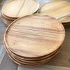 Gambar Piring kayu 30cm wooden plate kayu mahoni dari kulodereng Kota Batu 2 Tokopedia
