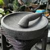 Gambar Cobek Cekung Mangkok D25cm T7-8cm + Ulekan Cembung: Batu Kali Pori dari MunTHuCom Kab. Sleman 2 Tokopedia