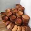 Gambar Mangkuk kayu 12cm mangkok kayu mahoni dari kulodereng Kota Batu 5 Tokopedia