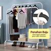 Gambar Rak Gantung Serbaguna Rak Baju Gantung Portable Gantungan Handuk Jemur - SATU TiangPutih dari Azonex Kota Tangerang Selatan 5 Tokopedia