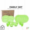 Gambar Glori Melamine Set Makan Keluarga Piring Makan Gelas Mangkok FS001 - Hijau dari Glori Melamine Kab. Tangerang 3 Tokopedia