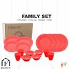 Gambar Glori Melamine Set Makan Keluarga Piring Makan Gelas Mangkok FS001 - Hijau dari Glori Melamine Kab. Tangerang 5 Tokopedia