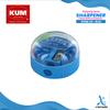 Gambar Rautan Pensil KUM Sharpener Polystyrene 1 Hole Container - DOME LID BLUE dari Artemedia Shop Kota Bandung 1 Tokopedia