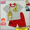 Gambar Setelan Stelan Baju Pakaian Kaos Anak Laki Laki Tanjungkids 6-18 Bulan - GIRAFFE-SALUR, All Size dari Tanjung Kids Kota Bekasi 1 Tokopedia