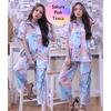 Gambar Setelan Piyama Wanita HomeWear One Set Trendy Bisa Untuk Outfit Jalan - Stripe Mustard dari DjiehanClothing Jakarta Utara 18 Tokopedia