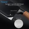 Gambar freemir Set Pisau 3 Pcs Pisau Dapur Anti Lengket Gagang Kayu - Hitam dari freemir Official Store 5 Tokopedia