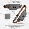 Gambar TAS SELEMPANG PRIA WATERPROOF WAIST BAG TREX PRIA ANTI AIR ANTI SOBEK - GREY dari Heylook Official Kota Tangerang 2 Tokopedia