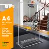 Gambar Acrylic Tent Holder / Tempat Brosur Akrilik / Nomor Meja ukuran A4 dari Quickprint Indonesia Jakarta Barat 1 Tokopedia