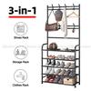 Gambar XM560 Rak Serbaguna Portable Stand Hanger Pakaian Baju / Topi / Sepatu - BLACK dari G-Rex Jakarta Barat 4 Tokopedia