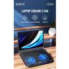 Gambar Cooler Pad Robot RT-LCS01 Portable Dual Fans/Ultra Quiet Cooling Pad - Hitam dari mmcroxy.onlineshop Jakarta Pusat 2 Tokopedia