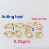 Gambar ANTING BAYI EMAS 300/375/420 ANTING GIPSI PENTOL POIOS 1/4GRAM. - no1pentol polos dari ONLINE SHOP MR Kab. Karawang 1 Tokopedia